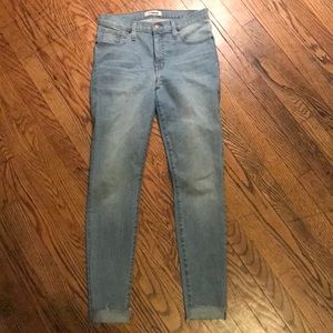 Madewell high rise skinny skinny jeans
